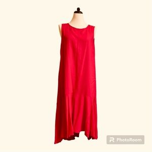 For Cynthia long, sleeveless dress, red size L